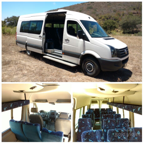 Transporte Van Crafter o Sprinter, exterior e interior. Traslados en Baja California, Mexico.