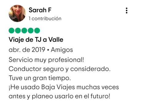 Reseña Transporte de Tijuana a Valle de Guadalupe, BajaViajes