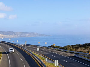 Autopista Escénica Tijuana - Ensenada a la altura de El Mirador de Salsipuedes