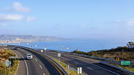 Autopista Escénica Tijuana - Ensenada a la altura de El Mirador de Salsipuedes